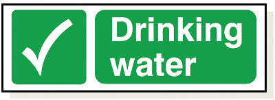 Adhesive Drinking Water Sign - GA026A