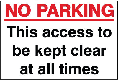 Foamex No Parking Sign - GB012F