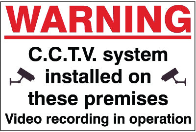 Foamex Warning CCTV Sign - GB021F