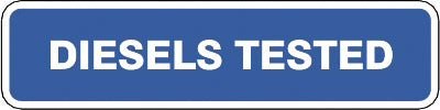 Foamex Diesels Tested Sign - M005F