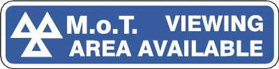 Foamex MOT Viewable Area Available Sign - M006F