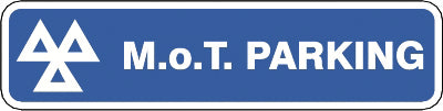 Foamex MOT Parking Sign - M007F