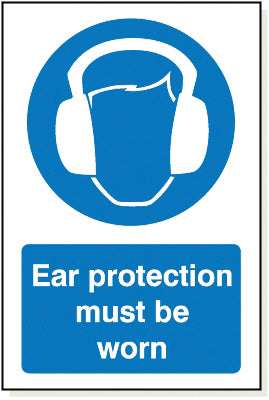 Adhesive Ear Protection Sign - MB003A