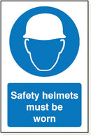 Adhesive Safety Helmets Sign - MB004A