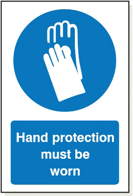Adhesive Hand Protection Sign - MB005A