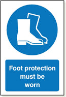 Foamex Foot Protection Sign - MB006F
