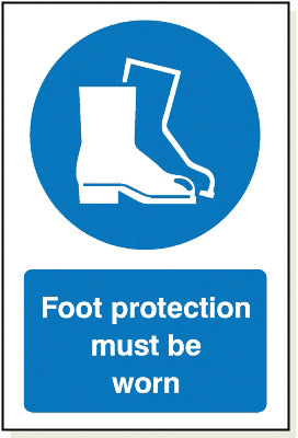 Adhesive Foot Protection Sign - MB006A