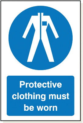 Adhesive Protective Clothing Sign - MB007A