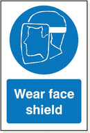 Adhesive Wear Face Shield Sign - MB014A