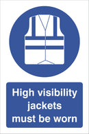 Adhesive Wear Hi Vis Jackets Sign - MB015A