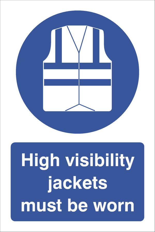 Adhesive Wear Hi Vis Jackets Sign - MB015A