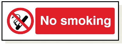 Adhesive No Smoking Sign - PA001A