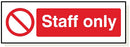 Adhesive Staff Only Sign- PA007A