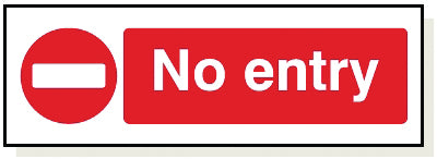 Adhesive No Entry Sign - PA009A