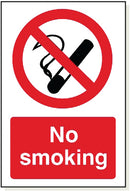 Foamex No Smoking Sign - PB005F