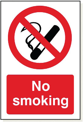 Foamex No Smoking Sign - PB005F