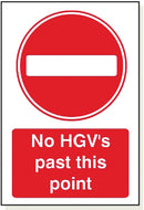 Adhesive No HGV's Sign - PB012A