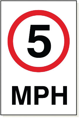 Adhesive 5mph Sign - PB013A