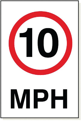 Adhesive 10mph Sign - PB014A