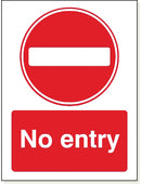 Foamex No Entry Sign - PC009F