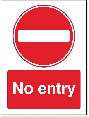 Foamex No Entry Sign - PC009F
