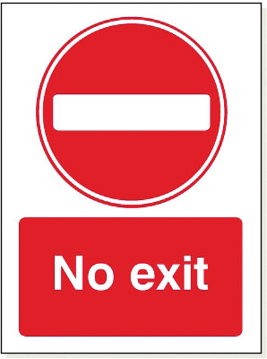 Foamex No Exit Sign - PC010F