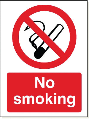 Foamex No Smoking Sign - PC013F
