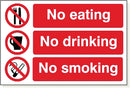 Foamex No Eat/Drink/Smoke Sign - PC015F