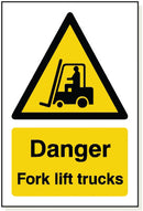 Foamex Danger Fork Lift Sign - WB007F