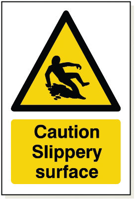 Foamex Caution Slippery Surface Sign  - WB009F