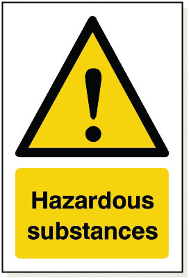 Adhesive Hazardous Substances Sign - WB017A
