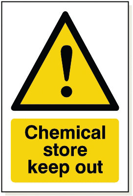 Adhesive Chemical Store Keep Out Sign - WB018A