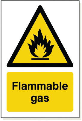 Adhesive Flammable Gas Sign - WB029A