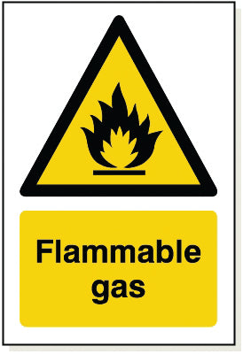 Foamex Flammable Gas Sign - WB029F