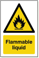 Foamex Flammable Liquid Sign  - WB031F