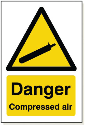 Foamex Danger Compressed Air Sign - WB050F