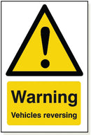 Adhesive Warning Vehicles Reversing Sign - WB051A