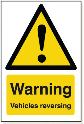 Adhesive Warning Vehicles Reversing Sign - WB051A