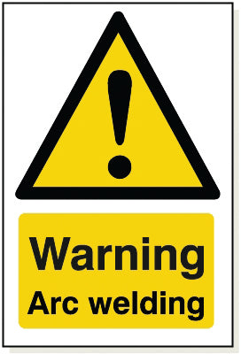 Adhesive Warning Arc Welding Sign - WB053A