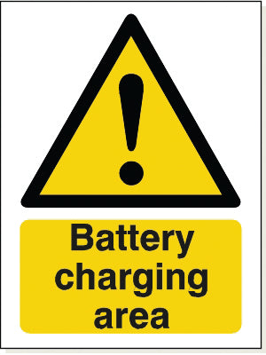 Adhesive Battery Charging Area Sign - WB054A