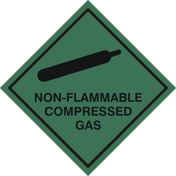 Non-Flammable Compressed Gas Sticker - WS005