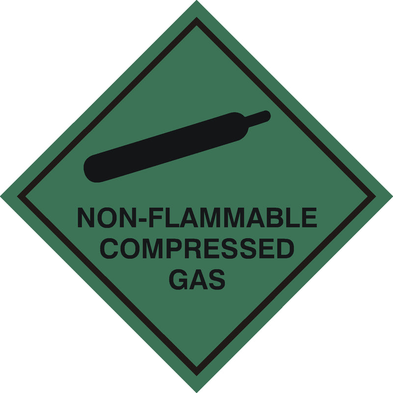 Non-Flammable Compressed Gas Sticker - WS005