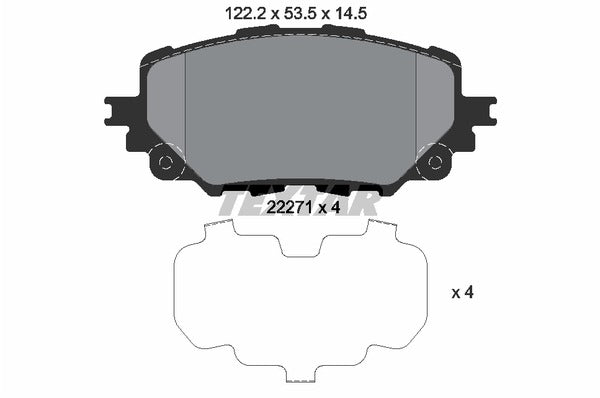 Textar Brake Pad Set - 2227101