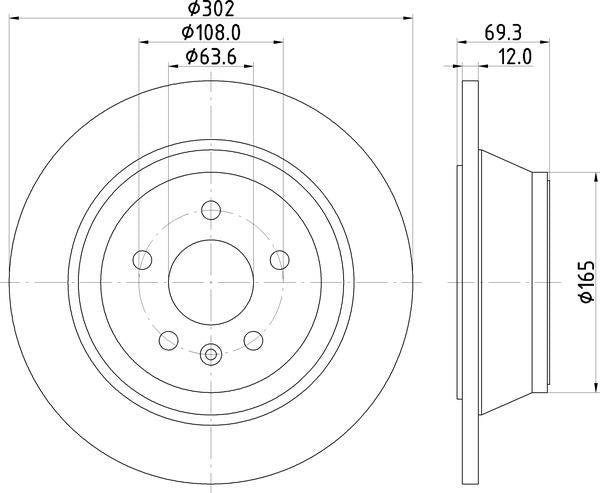 Mintex Brake Discs fits -Volvo S274:5 MDC2033 (also fits other vehicles)
