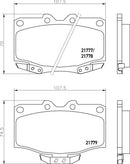 Mintex Brake Pad Set fits -Toyota MDB1894 (also fits other vehicles)