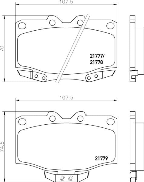 Mintex Brake Pad Set fits -Toyota MDB1894 (also fits other vehicles)
