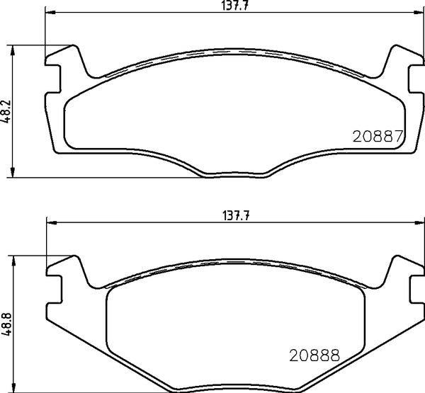 Mintex Brake Pad Set fits -Seat VW MDB1793 (also fits other vehicles)