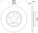 Mintex Brake Discs fits -BMW Mini V280:5 MDC2681 (also fits other vehicles)