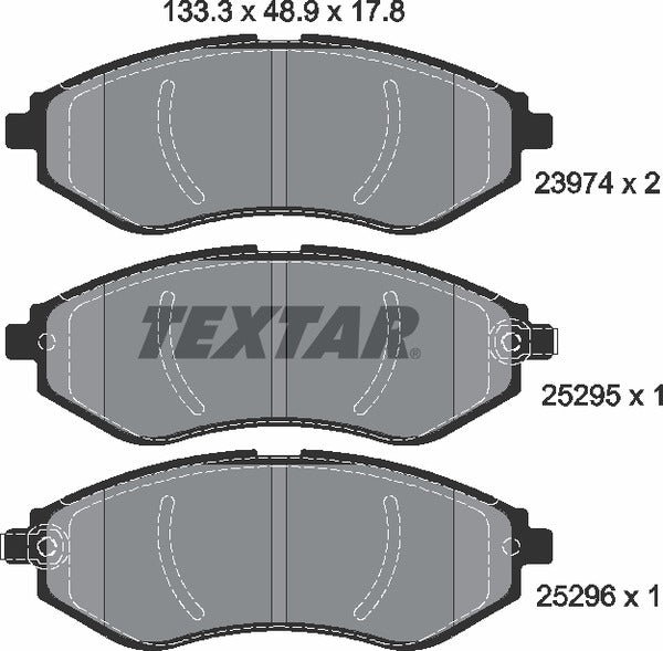 Textar Brake Pad Set - 2397406
