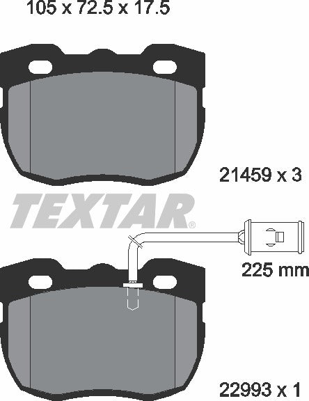 Textar Brake Pad Set - 2145905